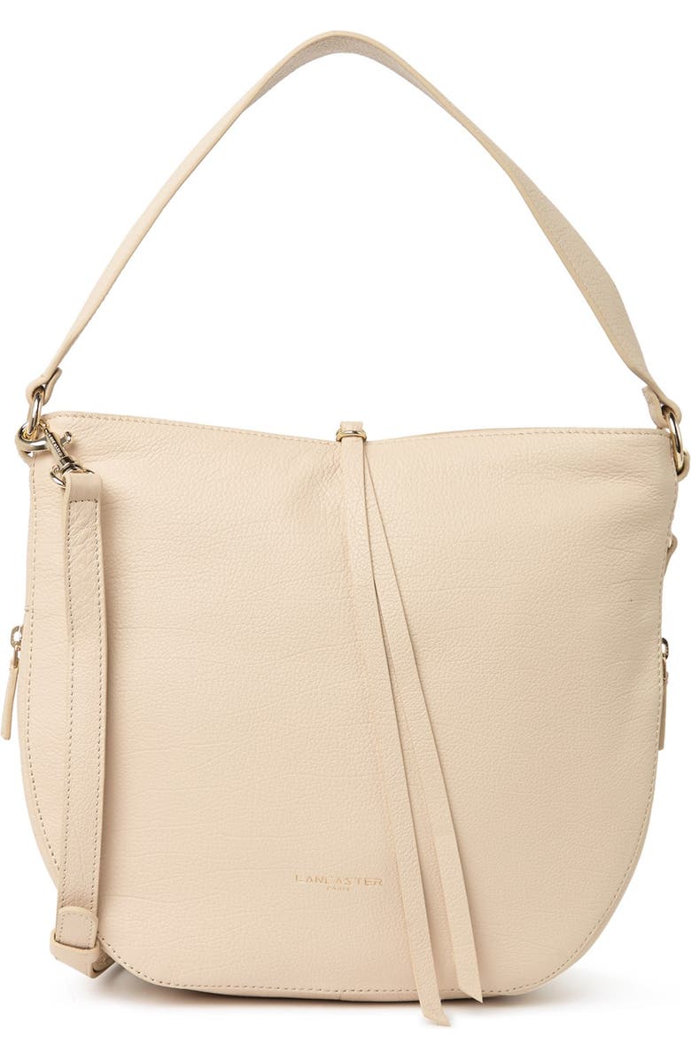 LANCASTER PARIS Dune Leather Hobo Bag, Main, color,