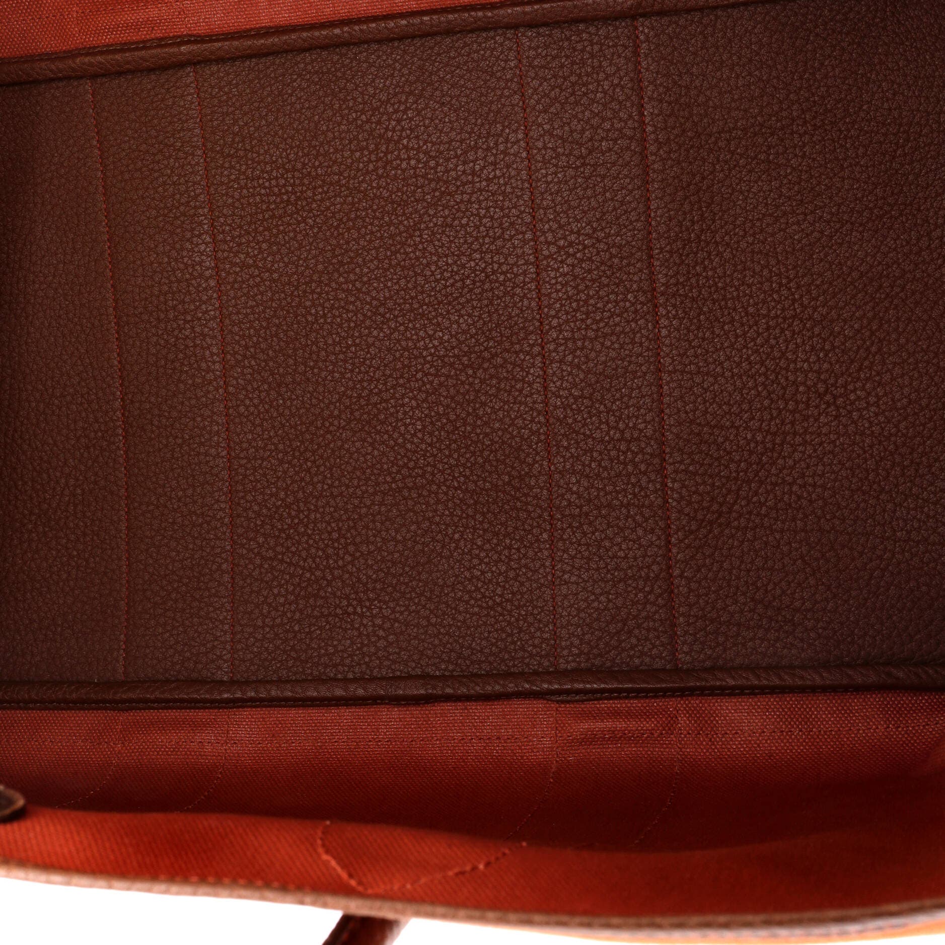 Pre-Owned Hermes Garden Party Tote Toile and Leather 49, Alternate, color, Marron D'inde