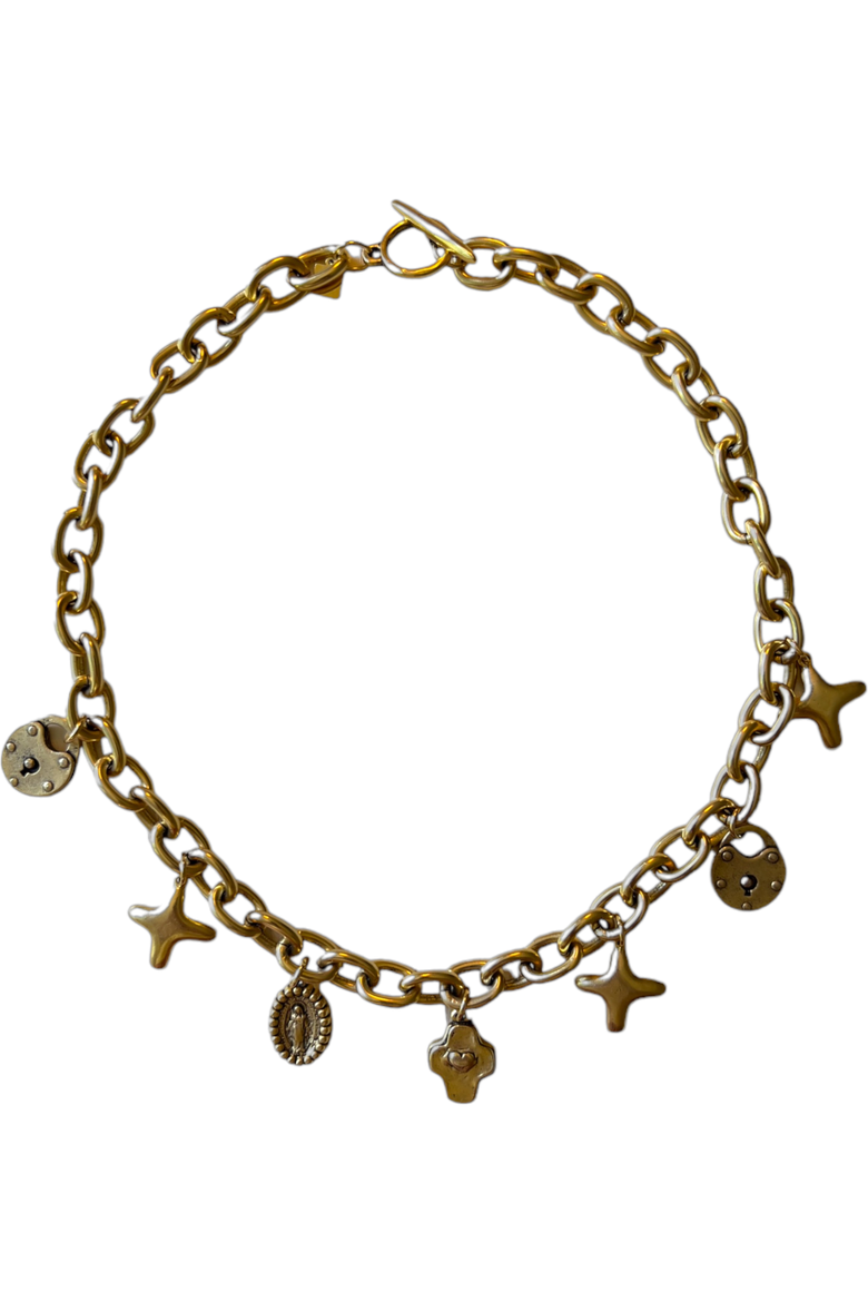 Lucky Necklace, Main, color, Gold