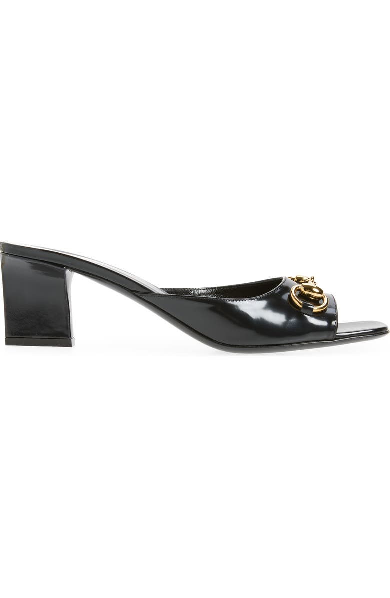 Gucci Signora Horsebit Slide Sandal, Alternate, color, 1000 Nero