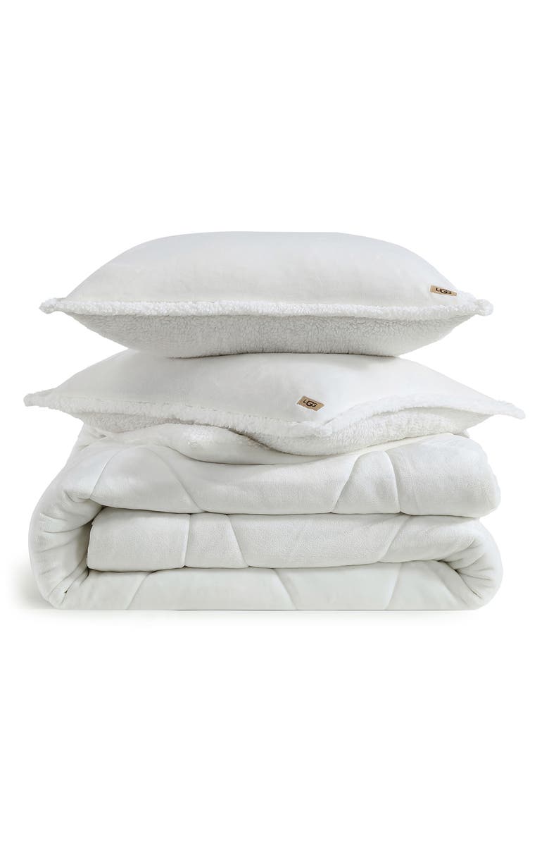 UGG<sup>®</sup> Avery Comforter & Shams Set, Main, color, Snow