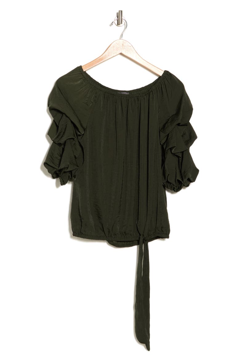 Off the Shoulder Top, Alternate, color, PINE FOREST