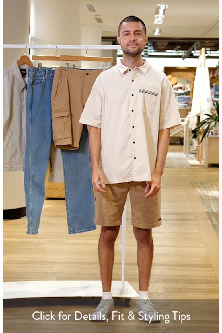 Short Sleeve Cotton Seersucker Button-Up Shirt video