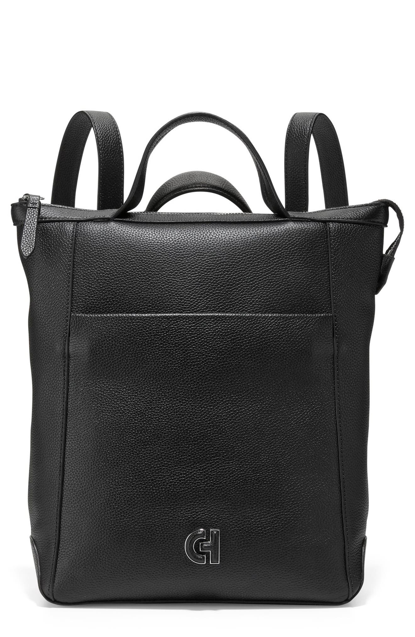 Cole Haan Small Grand Ambition Leather Convertible Luxe Backpack, Main, color, 