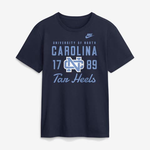 Men's Nike  Navy North Carolina Tar Heels Legacy Stacked Established T-Shirt