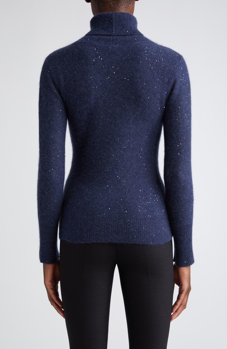Fabiana Filippi Sequin Merino Wool & Silk Blend Turtleneck Sweater, Alternate, color,