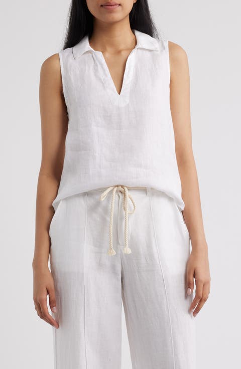 Sleeveless Linen Top