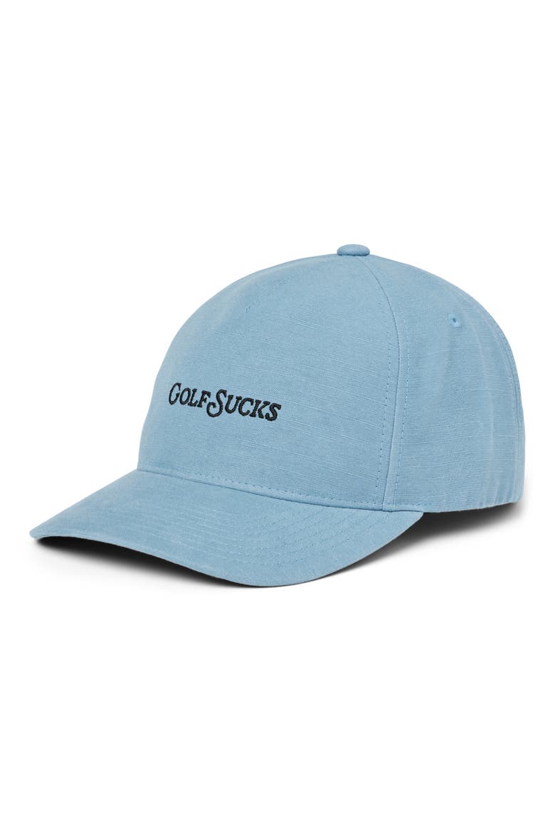 Golf Sucks Six-Panel Snapback Cap, Main, color, COPEN BLUE