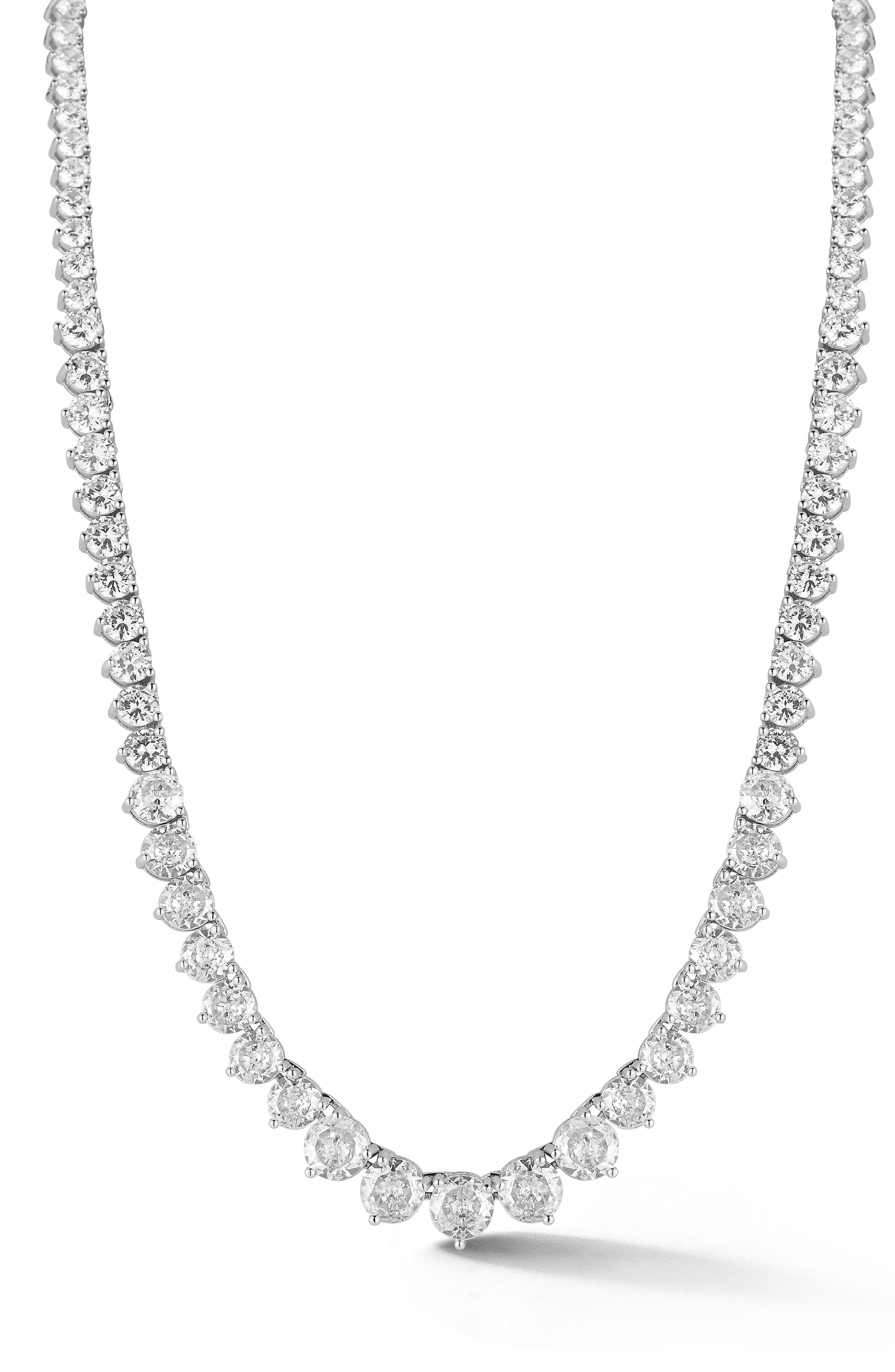 Cubic Zirconia Tennis Necklace