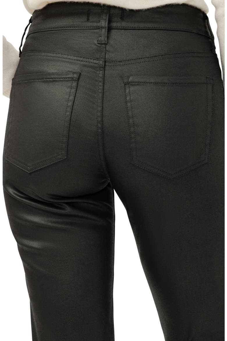 Suki Coated Slim Bootcut Jeans, Alternate, color, BLACK