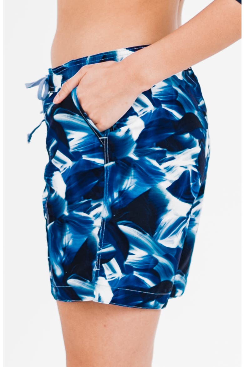 7" Board Shorts, Alternate, color, Navy Wave