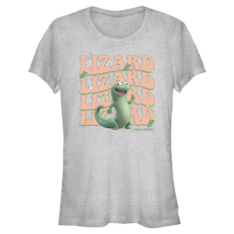 Junior's Hoppers Tom Lizard Colorful Star  Graphic T-Shirt
