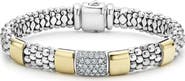 LAGOS Signature Caviar Pavé Diamond Rope Bracelet