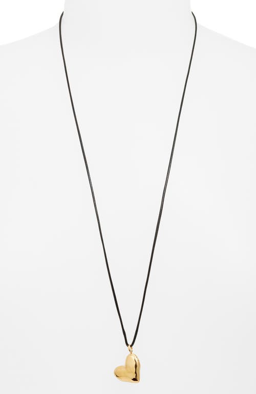 Monica Vinader Heart Locket Cord Necklace In 18k Gold Vermeil
