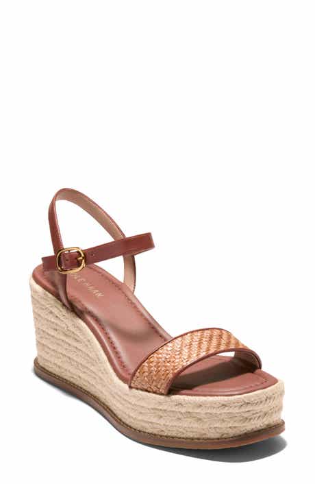 Cole Haan Keeton Cloudfeel Espadrille Ankle Strap Platform Wedge Sandal
