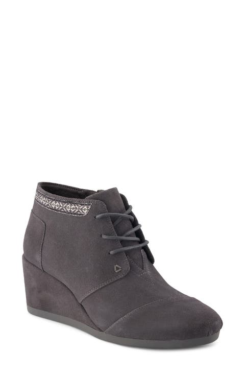 Desert Lace-Up Wedge Bootie