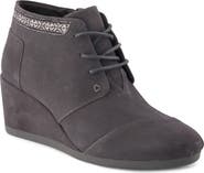 TOMS Desert Lace-Up Wedge Bootie