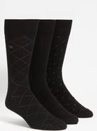 Calvin Klein 3-Pack Patterned Dress Socks