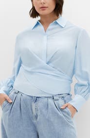City Chic Elena Tie Waist Shirt
