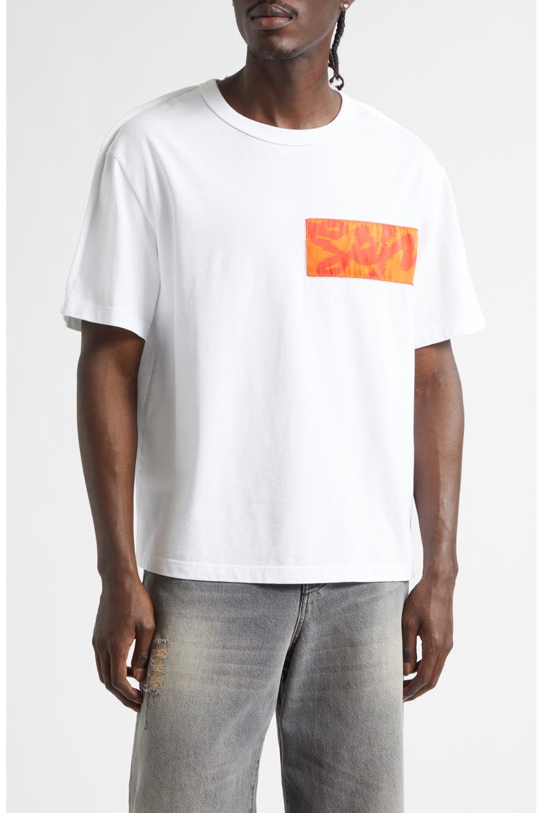 Label Cotton T-Shirt, Main, color, CONTRAST WHITE