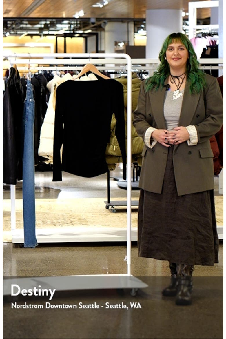 Bateau Neck Long Sleeve Top video