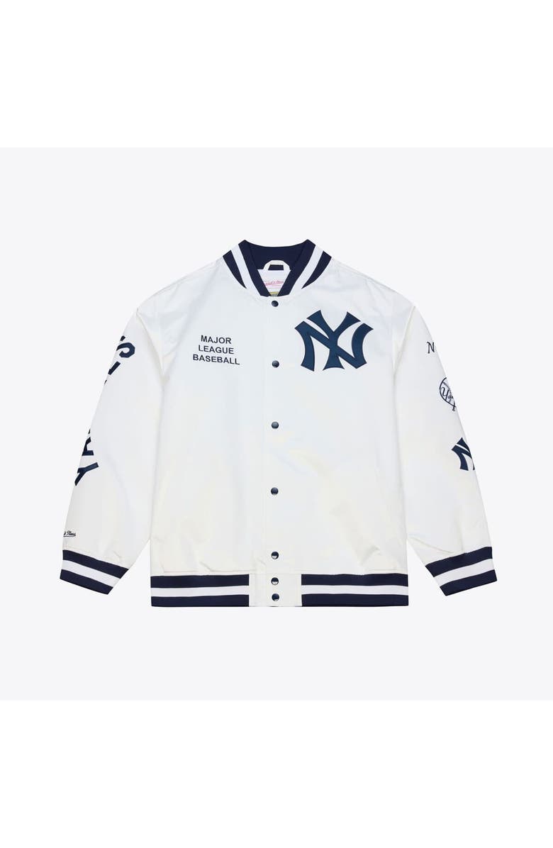 Mitchell & Ness Men's Mitchell & Ness White New York Yankees Cooperstown Collection Arctic Lightweight Satin Full-Snap Jacket, Main, color, White