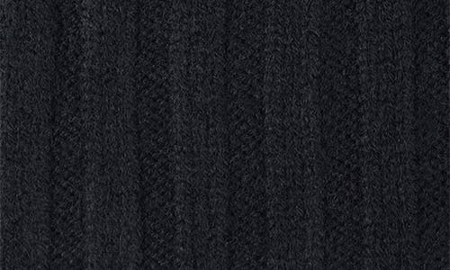 Bruno Magli Cashmere Wide Rib Beanie In Black