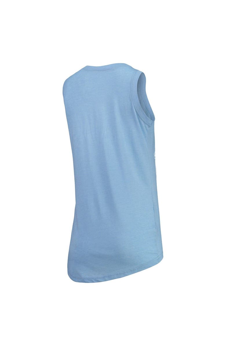 PRESSBOX Women's Pressbox Carolina Blue North Carolina Tar Heels Ferris Melange V-Neck Tank Top, Alternate, color, 