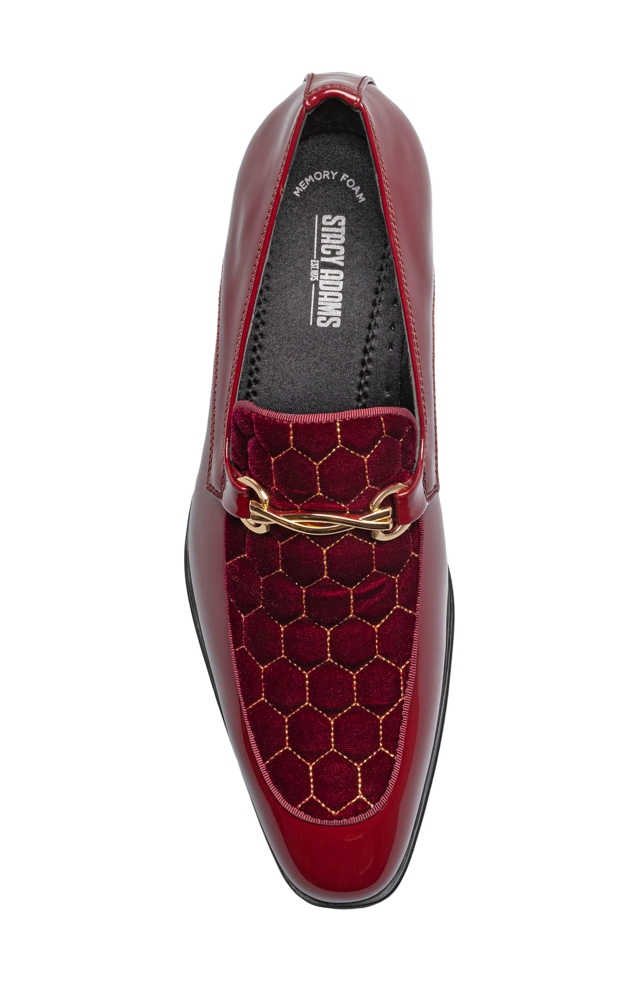 Sprague Quilted Vamp Loafer, Alternate, color, BURGUNDY