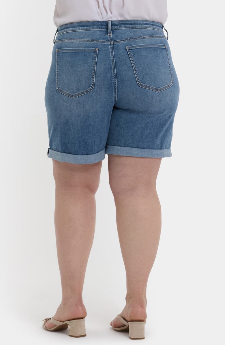 NYDJ Diana Relaxed Fit Cuffed Denim Shorts, Alternate, color, Barcelona Breeze