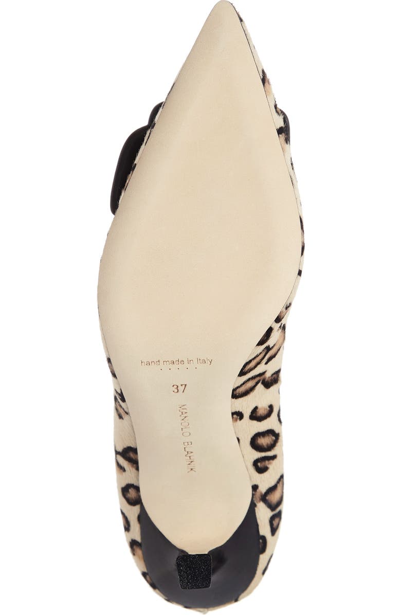 Manolo Blahnik Maysale Leopard Print Genuine Calf Hair Pump, Alternate, color,
