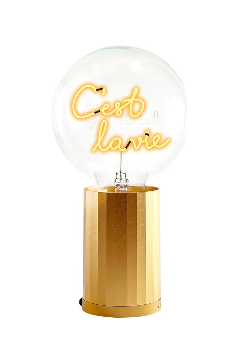 Cest Lavie Portable Table Lamp, Main, color, Gold