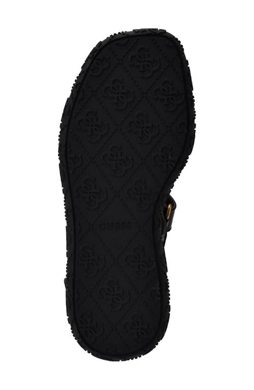 Guess Lanara Ankle Strap Platform Sandal In Black