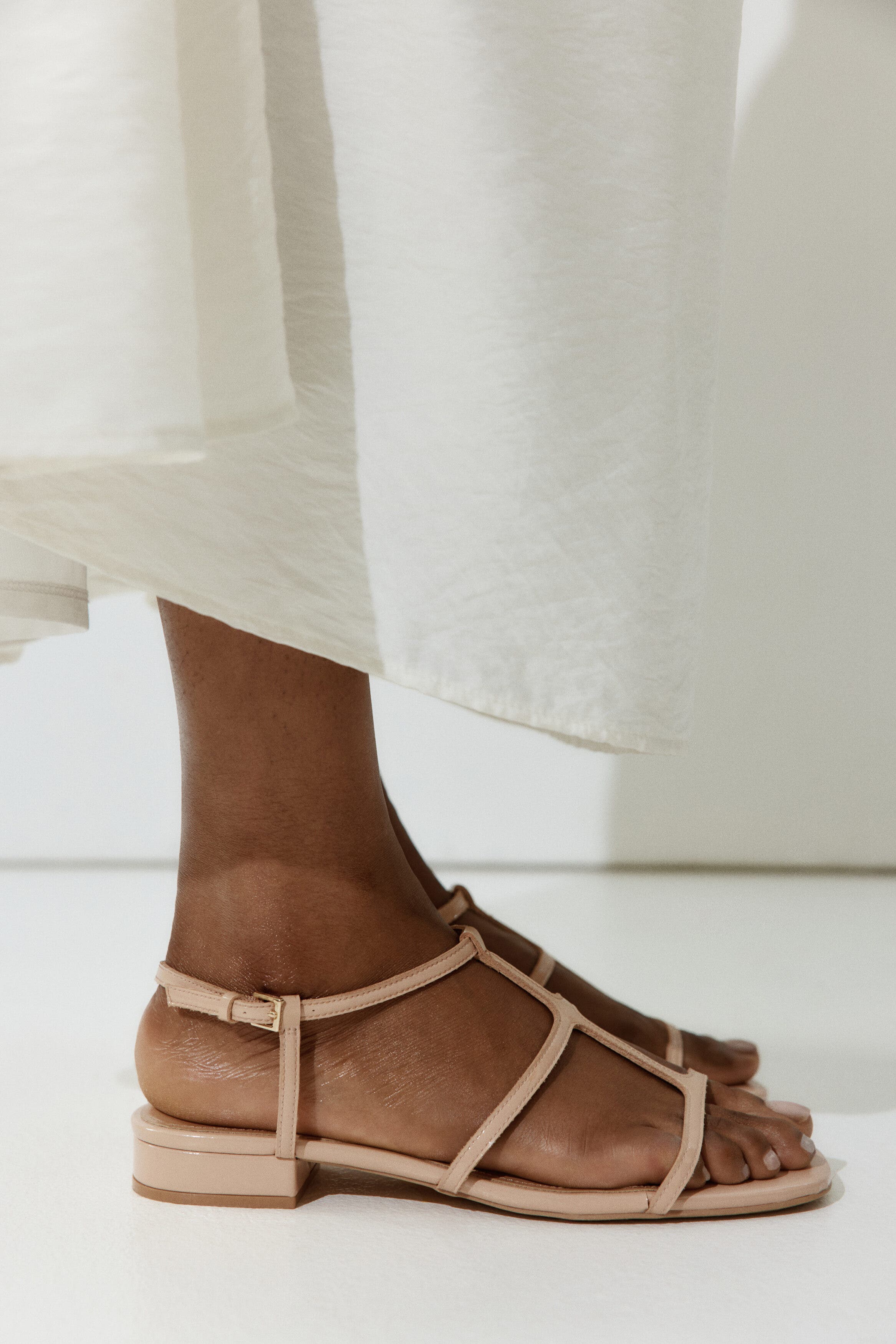H&M Strappy Sandals, Alternate, color, Beige