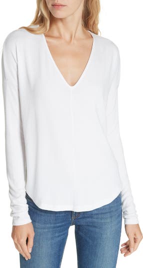 rag & bone THE LONGSLEEVE TEE ホワイト XS Amazon.com: rag & bone Women's The Slub Long Sleeve White T