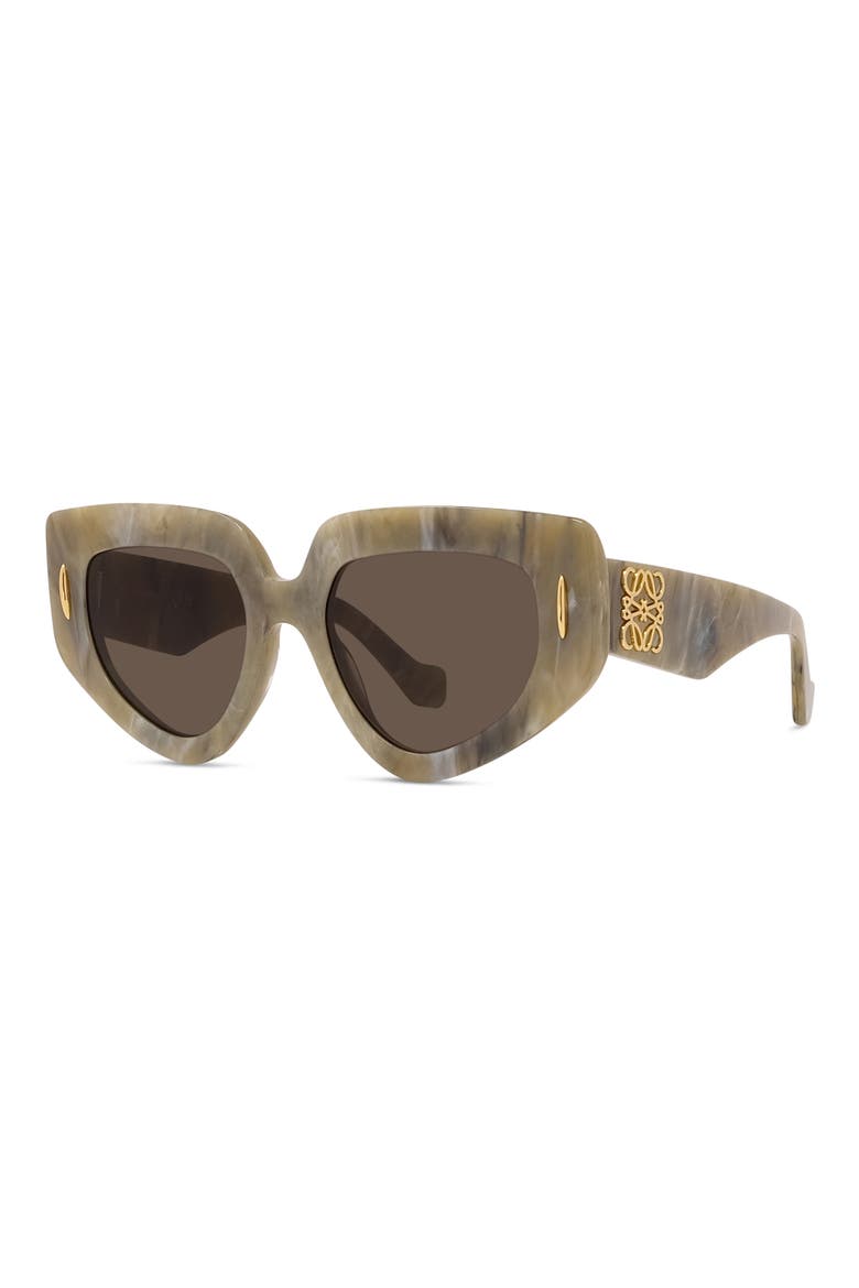 Anagram 51mm Geometric Sunglasses, Alternate, color, BEIG/HRN