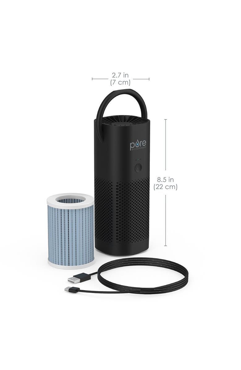 PURE ENRICHMENT PureZone Mini Portable True HEPA Air Purifier - Black, Alternate, color, Black