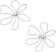 NORDSTROM RACK Open Flower Wire Stud Earrings