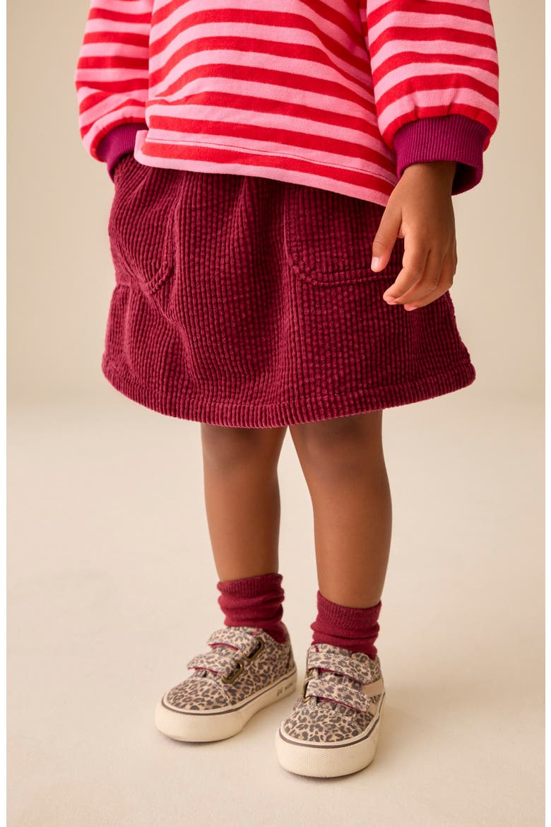 Kids' Corduroy Skirt, Alternate, color, RED