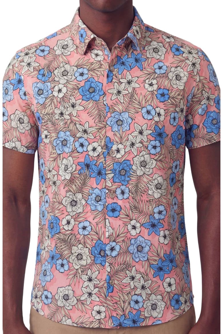 Tropical Mix Mens Knit Shirt, Alternate, color, TROPICAL MIX CORAL