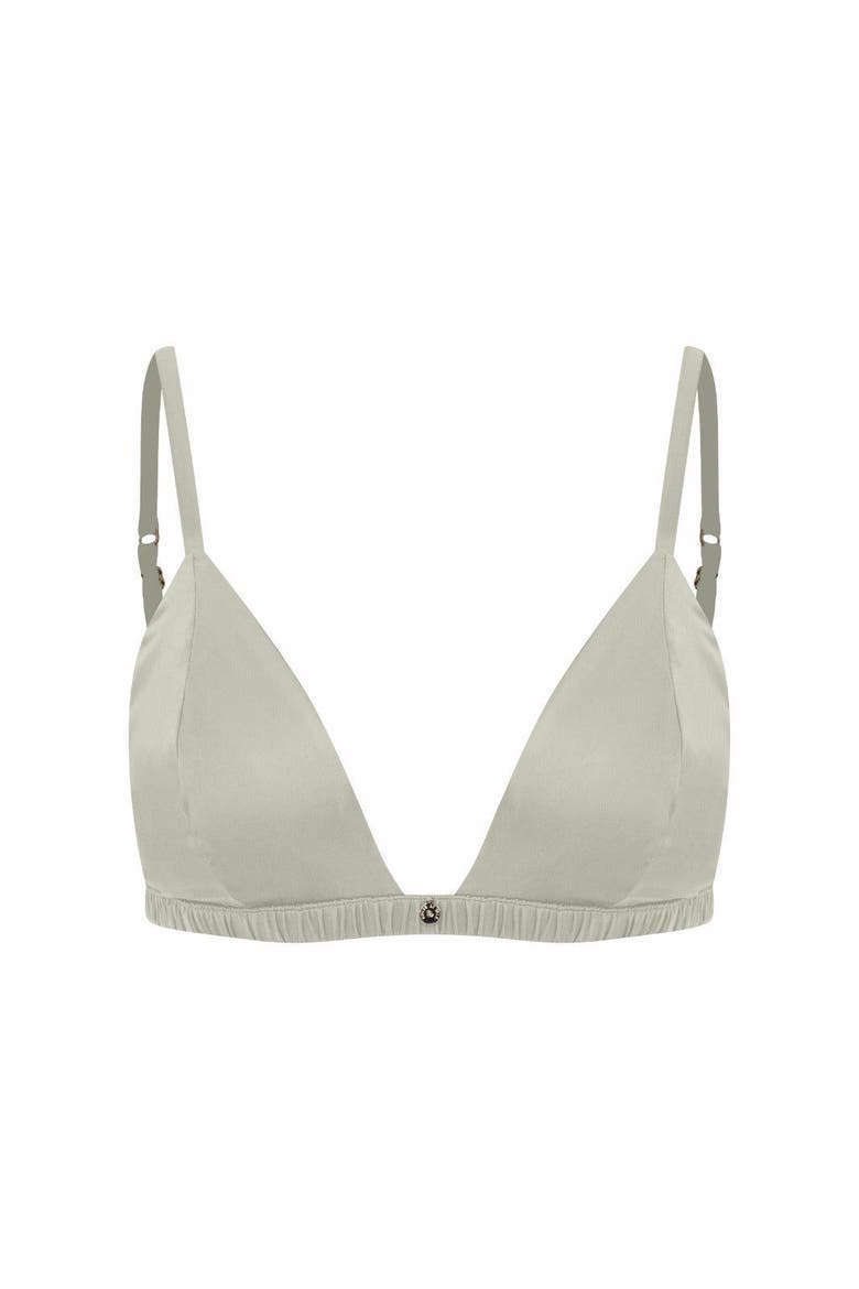Silk Triangle Bra, Main, color, Mint