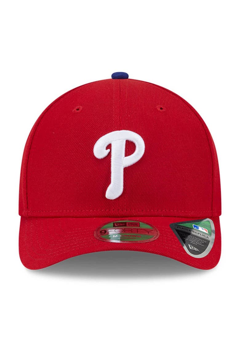 Men's New Era  Red Philadelphia Phillies Player Replica 9FORTY Adjustable Hat, Alternate, color, Red