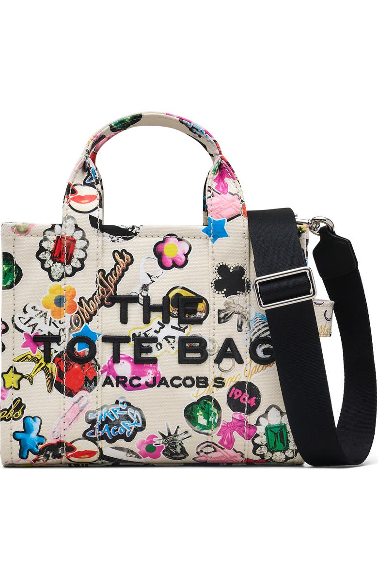 Marc Jacobs The Small Sticker Canvas Tote Bag, Main, color,