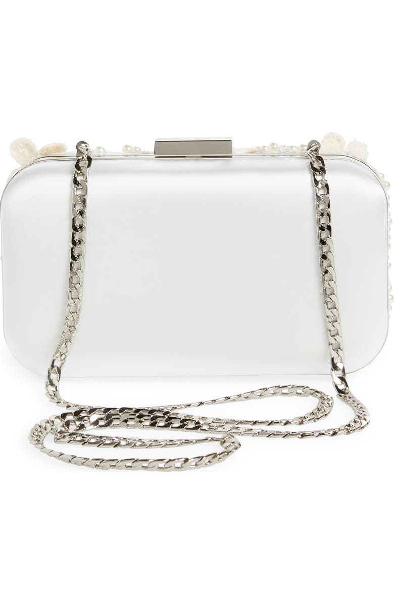 Olga Berg Beth Bead & Crystal Clutch, Alternate, color, Ivory