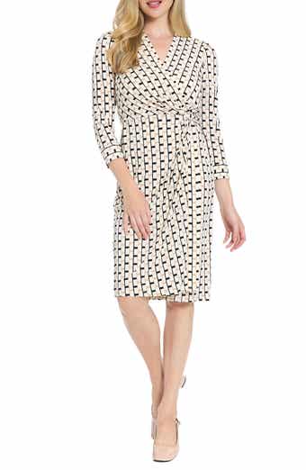 Twist Front Draped Sheath Dress