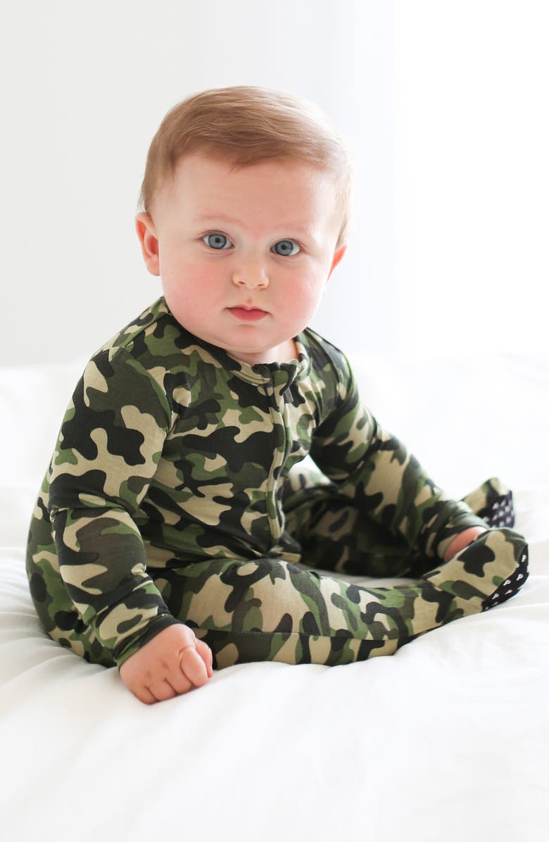 Posh Peanut Cadet Camo Footie, Alternate, color, 