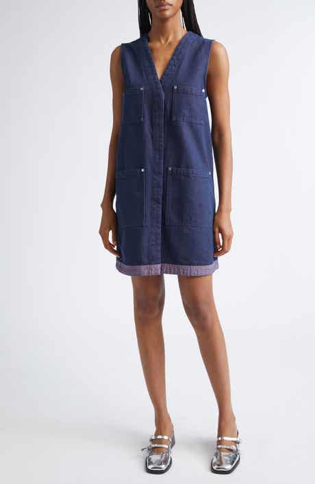 Stine Goya Contrast Hem Denim Dress