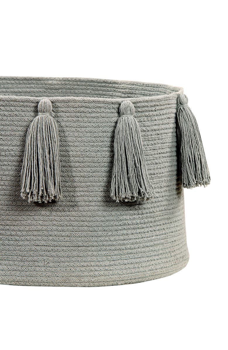 Lorena Canals Tassel Basket, Alternate, color, Light Grey
