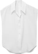 MANGO Cap Sleeve Button-Up Shirt