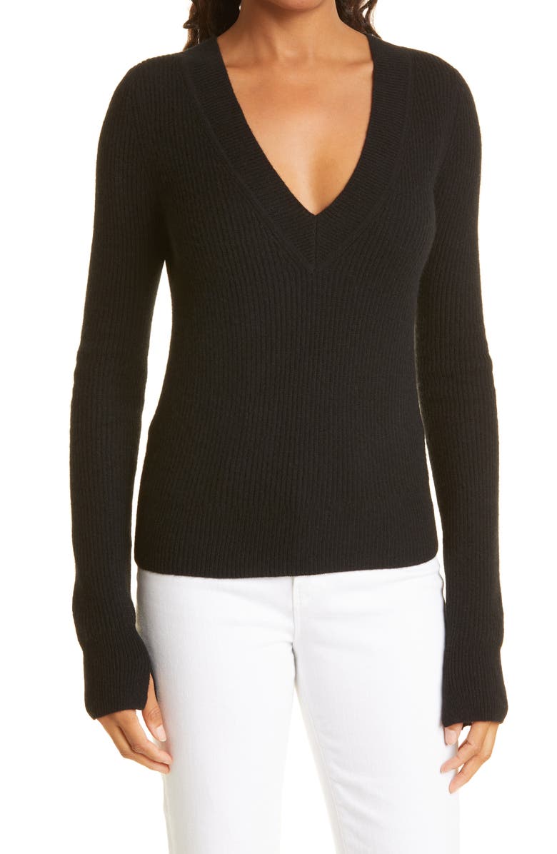 rag & bone Pierce Cashmere Slim Fit V-Neck Sweater, Main, color, 